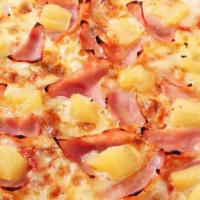 Hawaiian Pizza · Pineapple, mozzarella cheese, ham and tomato sauce.