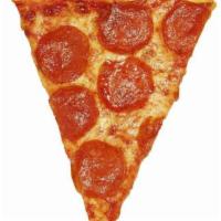 Pepperoni Slice Pizza · Pepperoni, tomato sauce and mozzarella cheese.