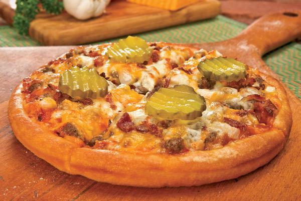 Large Deluxe Cheese Pizza with 3 to 5 Toppings · 10 slices. Served with choice of crust.