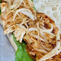 Chicken Sandwich · Whole chicken breast marinated and grilled to perfection. Topped with grilled onions, lettuc...