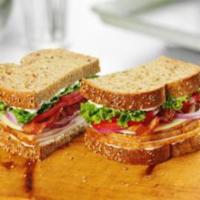 Turkey Bacon Ranch Sandwich Meal · Smoked Honey Baked turkey breast, cheddar cheese, bacon, lettuce, tomato, red onion and Duke...