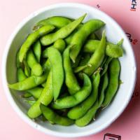 Edamame · tossed with sea salt 