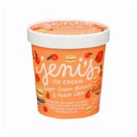 Jeni's Sweet Cream Biscuits with Peach Jam Ice Cream (1 Pint) · 