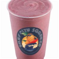 Super Squeeze · Real Fruit Smoothies Blended with Strawberries, Bananas, Protein & Brewers Yeast