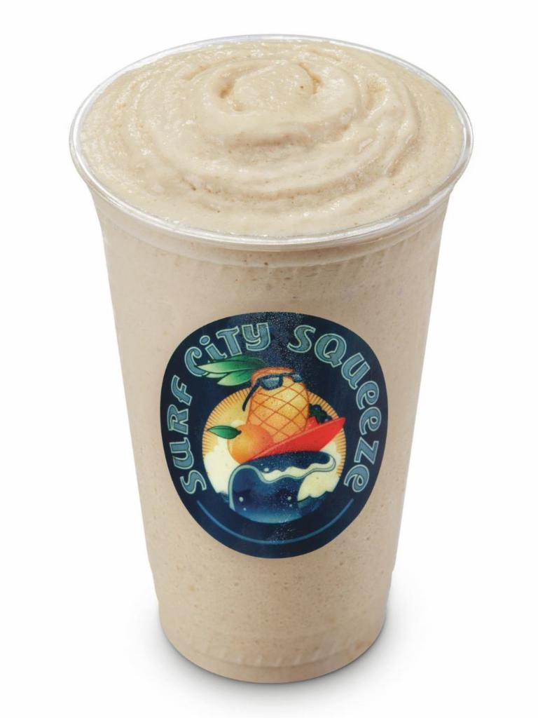 Peanut Butter Banana · Sweet Dessert Blends made with our Signature Smoothie Mix, Peanut Butter & Banana