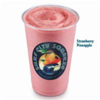 Strawberry Pineapple · Strawberries, Pineapple, Agave Nectar Blended with Ice