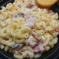 Meat Lover Pizza  Mac · Mozzarella Cheese & Parmesan Cheese, Pepperoni, Bacon, Sausage, Tomatoes Sauce.Severed with ...