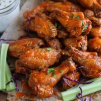 Wings 24 piece · choose anyone Buffalo sauce or BBQ sauce or Sweet chili garlic sauce