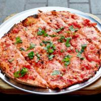 Cheese and Tomato Pizza · San Marzano tomatoes, mozzarella, freshly graded Pecorino Romano with fresh basil. Thin crus...