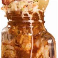 BACON JAR-B-QUE · Layers of Carolina style pulled pork, brisket BBQ beans, coleslaw, bacon, smoked pork belly,...