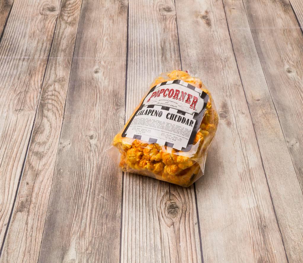 Jalapeno Cheddar Popcorn · The delicious flavor of jalapeno is added into our savory cheddar to create a scrumptious snack. It's not too spicy, but has an oh, so great jalapeno flavor.