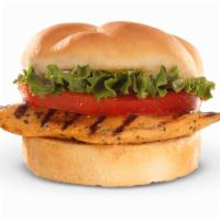Grilled Chicken Sandwich · Dressed with tomato, lettuce and mayo. Served on a kaiser bun.