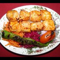Double Chicken Shik Kebab · Hand-carved fresh chicken breast marinated in our chef’s blend of unique seasonings and char...