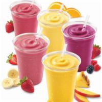 Pick 2 Real Fruit Smoothies · Our smoothie are all made with real fruit and have no artificial flavors, giving them a natu...