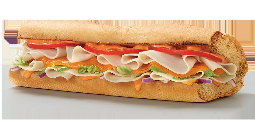 Chipotle Turkey Sub · Turkey, cheddar, lettuce, tomatoes, onions and chipotle mayo.