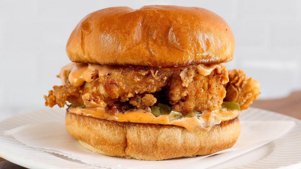 Crispy Chicken Sandwich · Boneless skinless chicken sandwich.