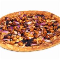 Mover's BBQ Chicken Pizza · Marinated chicken breast, red onions, BBQ sauce and extra cheese.