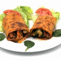 Mover's Ranch Chicken Wrap · Grilled chicken, lettuce, grilled bell peppers, onions and tomatoes with ranch dressing, wra...