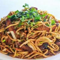 Chow Mein Noodles · Boiled noodles, tossed with shredded vegetables, seasoning, and soy sauce.