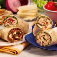 Turkey Wrap · Lettuce, tomato, mayo and onion.