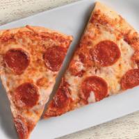 Double Slice Pepperoni Pizza · Two slices of pepperoni pizza made with vine-ripened tomato sauce, mozzarella cheese, and pr...