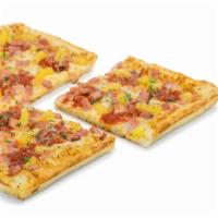 Whole Roman Classic Hawaiian · Our Hawaiian pizza will have your taste buds saying aloha. A Roman style pizza topped with o...