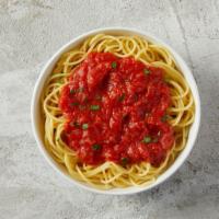 Spaghetti with Sauce · Spaghetti is served with Pomodoro, Thin Spaghetti.