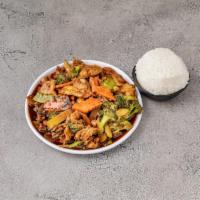 C14. Szechuan Chicken · Served with steamed rice. Hot and spicy. 