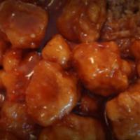 CS3. Sesame Chicken · Tender fried chicken meat cooked with special sauce and sprinkled with sesame seeds. Served ...