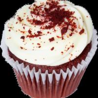 Red Velvet Cupcake · A traditional red velvet cupcake made with buttermilk swirled with cream cheese icing and sp...