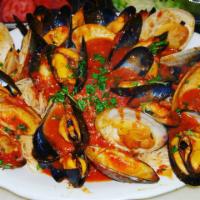 Clams and Mussels   · Served with your choice sauce and pasta. Choice pasta spaghetti, ziti, linguini, angel hair ...