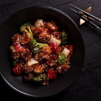 Sesame Shrimp · Sesame sauce, broccoli, bell peppers, onion
