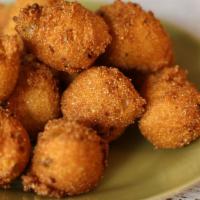 Southern Hush Puppies · Come in quantity of 6 deep-fried made of cornmeal and flour and can be added to your order o...