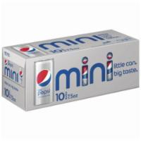 Pepsi Diet Mini 10 Pack 7.5oz Can · Enjoy a crisp, smooth, refreshing Diet Pepsi - little can, big taste.