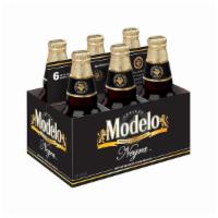Modelo Negra 6 bottles  5% abv · Must be 21 to purchase. Light bodied with notes of caramel and coffee.