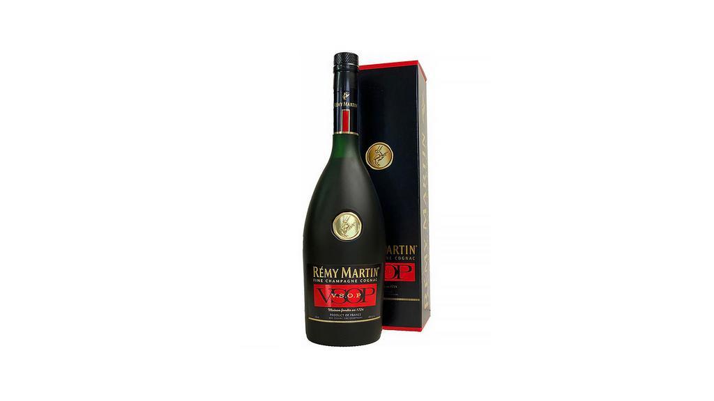 Remy Martin VSOP 750ml  40% abv · Must be 21 to purchase. Rémy Martin V.S.O.P is a well-balanced and multi-layered cognac with notes of vanilla, stone fruit and licorice. It is a blend from the most sought-after vineyards in the heart of the Cognac region of France - Petite and Grande Champagne.