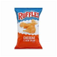 Ruffles - Cheddar ＆ Sour Cream 9oz · A blend of rich, velvety cheddar with smooth, creamy sour cream flavor.