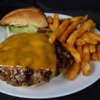 Seven Burger · A 1/2lb halal burger made fresh with the toppings that you would like. Add fries for just a $1