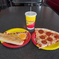 4. Pizza Slice Combo Meal · Choose any 1 topping super slice. Includes choice of side and 20 oz. drink.