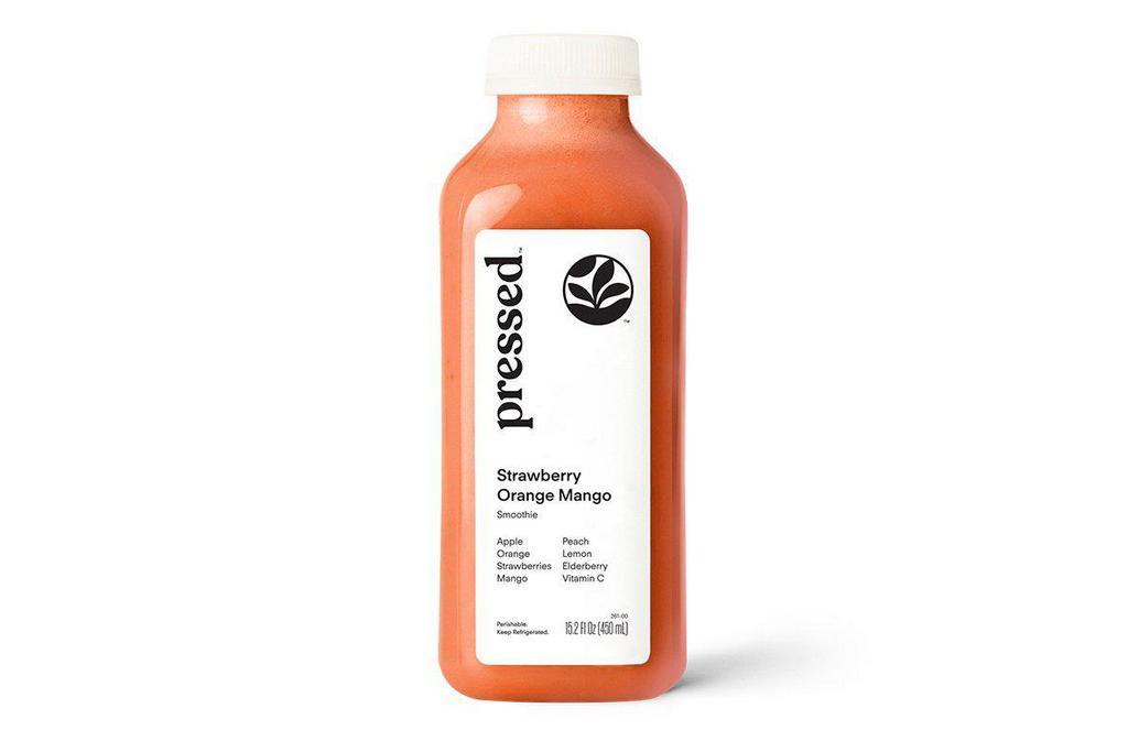 Strawberry Orange Mango  · Skip the blender and go straight to refueling with our Strawberry Orange Mango Smoothie! The fruit-based smoothie is delightfully refreshing thanks to apple, orange, strawberry, mango, and peaches, while lemon, elderberry, and vitamin C boost your system from the inside out.