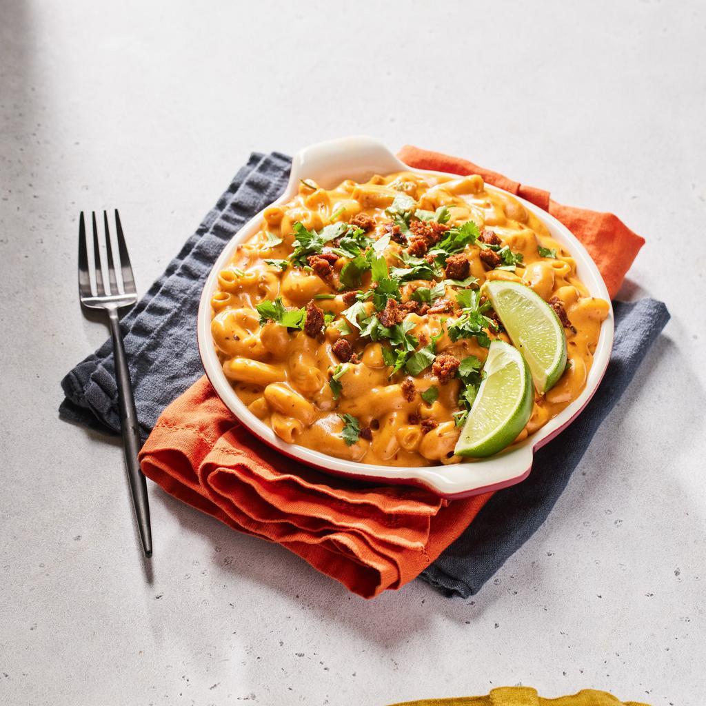 Mexican Chorizo Mac · Niman Ranch chorizo, jack cheese, homemade chipotle adobo, topped with lime. Contains gluten and dairy. We cannot make substitutions.