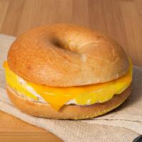 Cheddar Cheese Egg Sandwich · Fresh cracked egg and cheddar on your choice of bagel. Vegetarian.