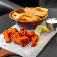 Energy Signature Wings and Fries · Eight winglets (fried) with your choice of lemon pepper, bbq, garlic lemon pepper, honey hot...