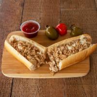 Small Chicken Cheese Steak · Chicken Cheese Steak with American Cheese on a 12