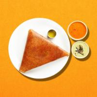 Ghee Roasted Lentil Crepe · Thin rice crepe made on hot pan spread with two tea spoons of ghee over dosa, cover and roas...