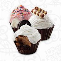 Cupcake Variety Pack · Includes 6 cupcakes, 2 of each flavor: cake batter deluxe, double chocolate devotion and swe...