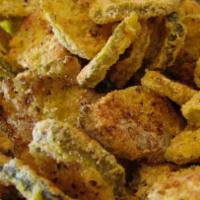 Fried Pickles · Homemade pickle slices served with Ranch
