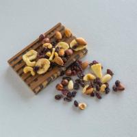 72200. Nut-n-Berry Trail Mix · 3.0 oz. No salt. Raisins, filberts, blanched almonds, cranberries, almonds, cranberries, R/N...
