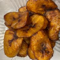 Plantains · Sweet, ripe yellow plantains fried in canola oil. 