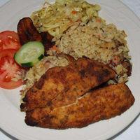 Cook-Up Rice with Fried Tailapia(1pc) · 